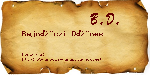 Bajnóczi Dénes névjegykártya